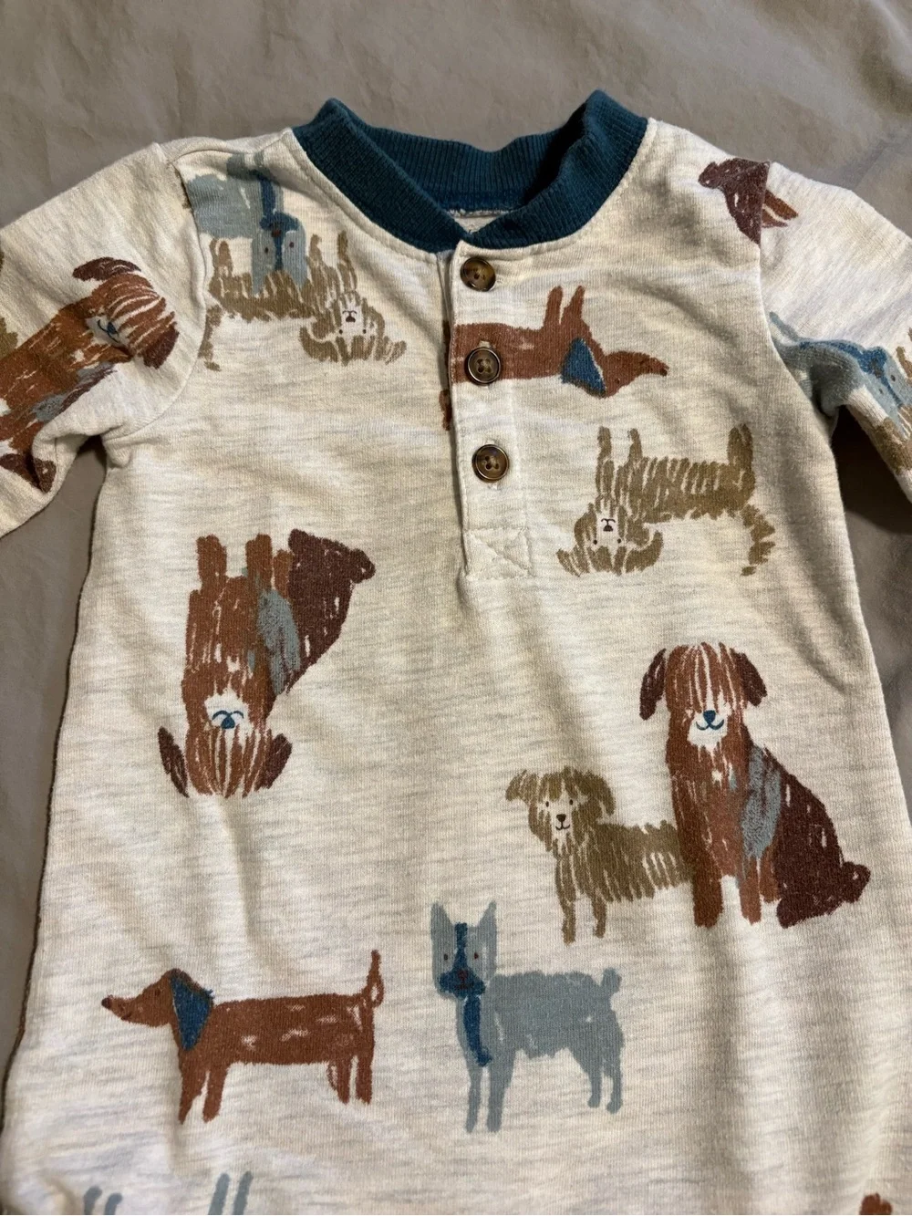 Carter's 6M Dog & Fox Long Sleeve Snap Jumpsuit Bundle